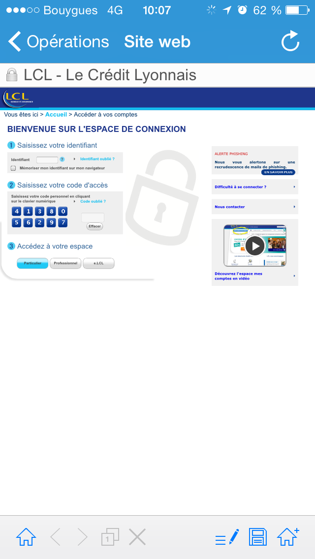 Acces au site