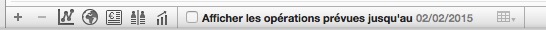 sous la liste des opérations