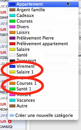 Catégories nouvelles ?
