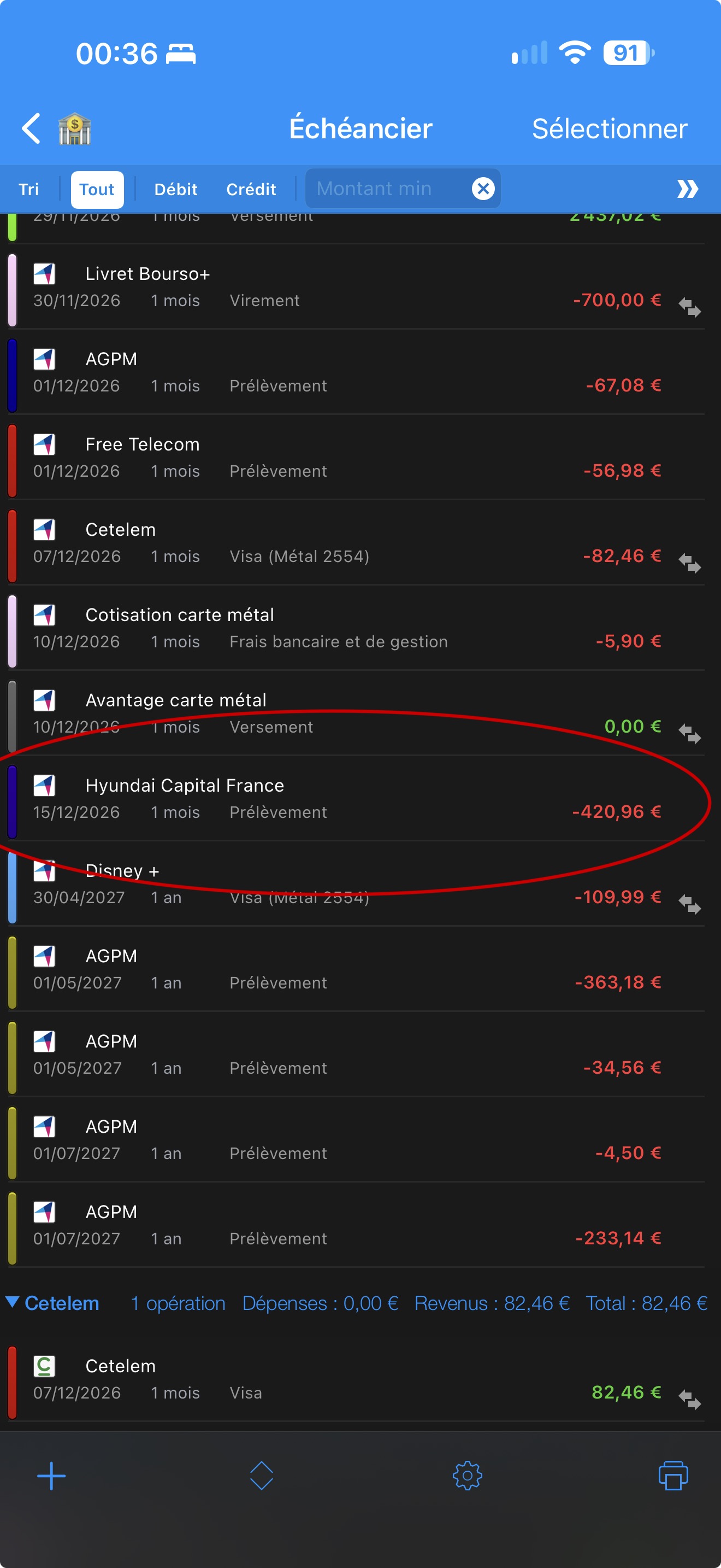 Les opérations programmées