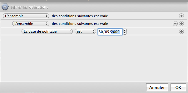 Capture de filtres
